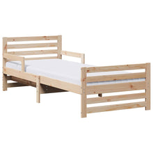 Bedframe met matras met hoofdeinde Bruin 80 x 200 cm