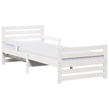 Bedframe met matras met hoofdeinde Wit 80 x 200 cm