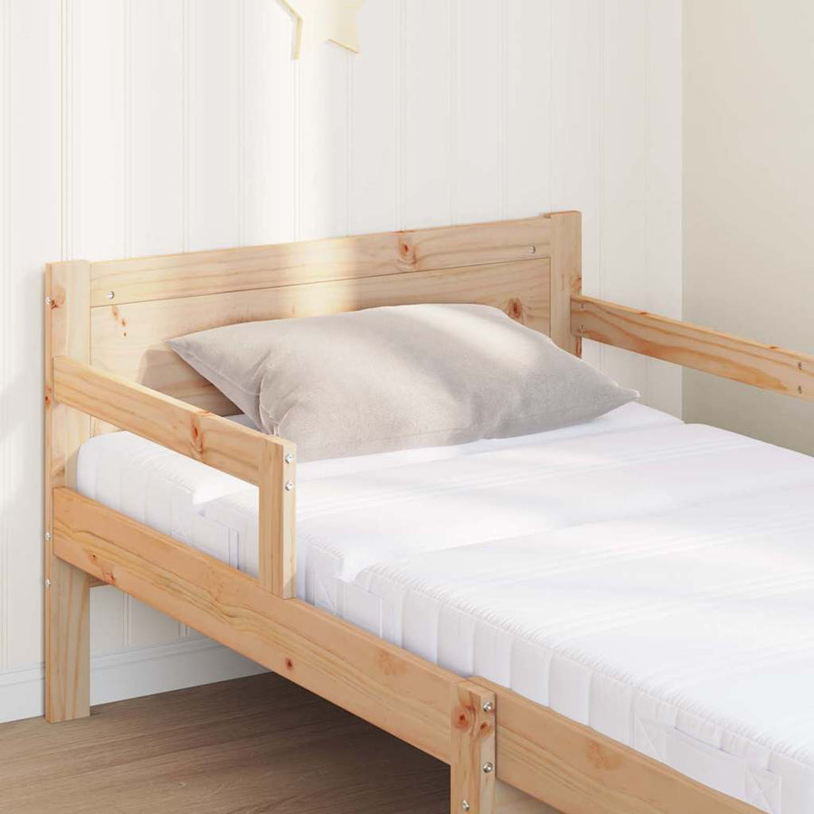 Bedframe met matras met hoofdeinde Bruin 80 x 200 cm