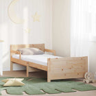 Bedframe met matras 80x200 cm massief grenenhout bruin