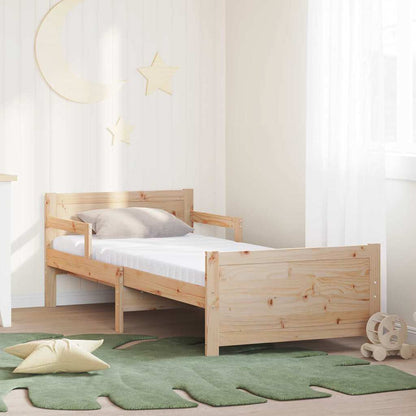 Bedframe met matras met hoofdeinde Bruin 80 x 200 cm