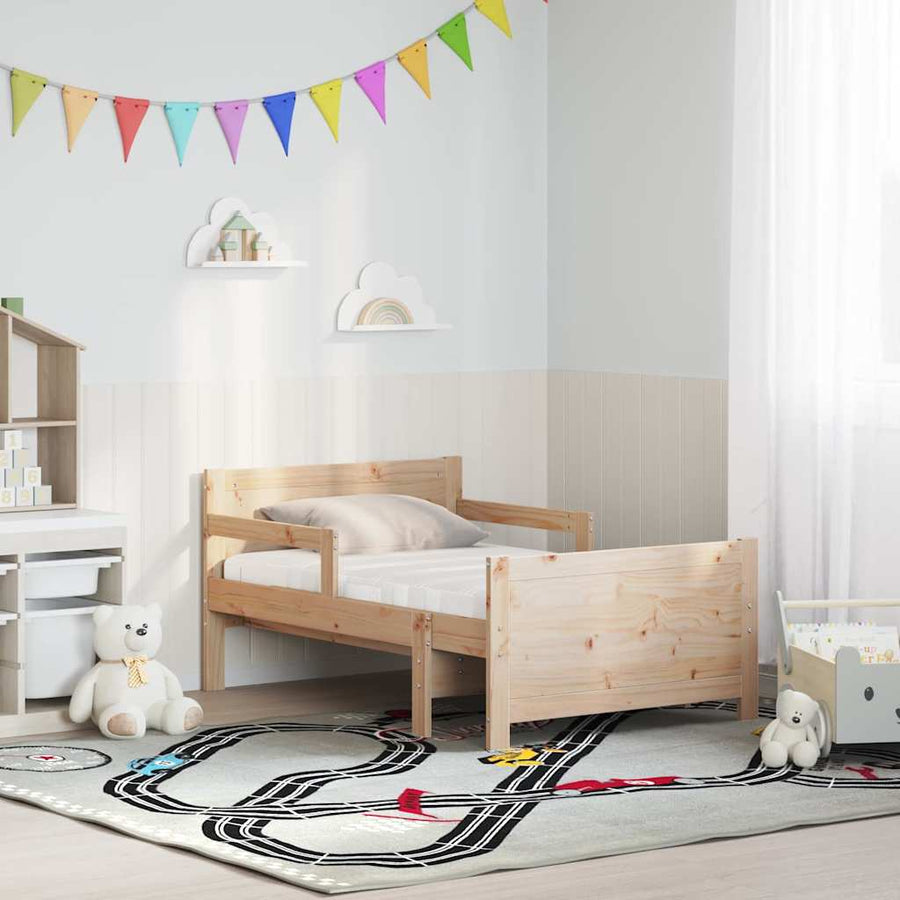 Bedframe met matras met hoofdeinde Bruin 80 x 200 cm