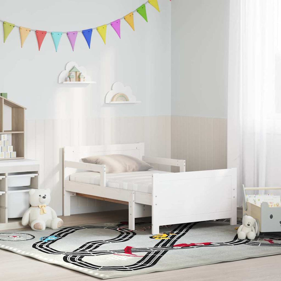 Bedframe met matras met hoofdeinde Wit 80 x 200 cm