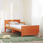 Bed frame with mattress Brown 80 x 200 cm Solid pine wood