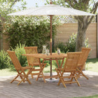 Garden Dining Set 5 pcs Brown Solid Teak Wood