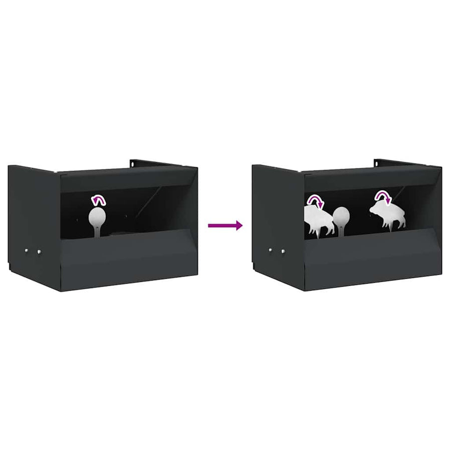 Kogel Trap Box Zwart 29 x 22 x 20 cm Staal