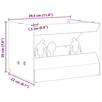 Kogel Trap Box Zwart 29 x 22 x 20 cm Staal