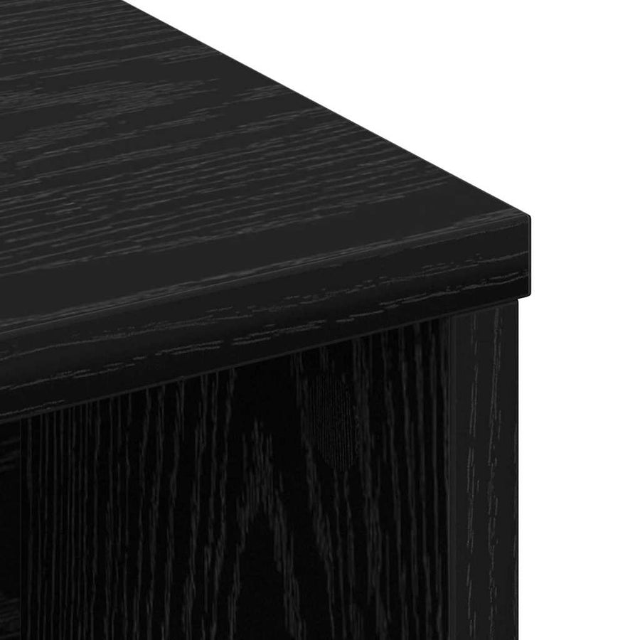 Hoofdeinde kas Zwart eiken 100 x 19 x 103.5 cm Bewerkt hout