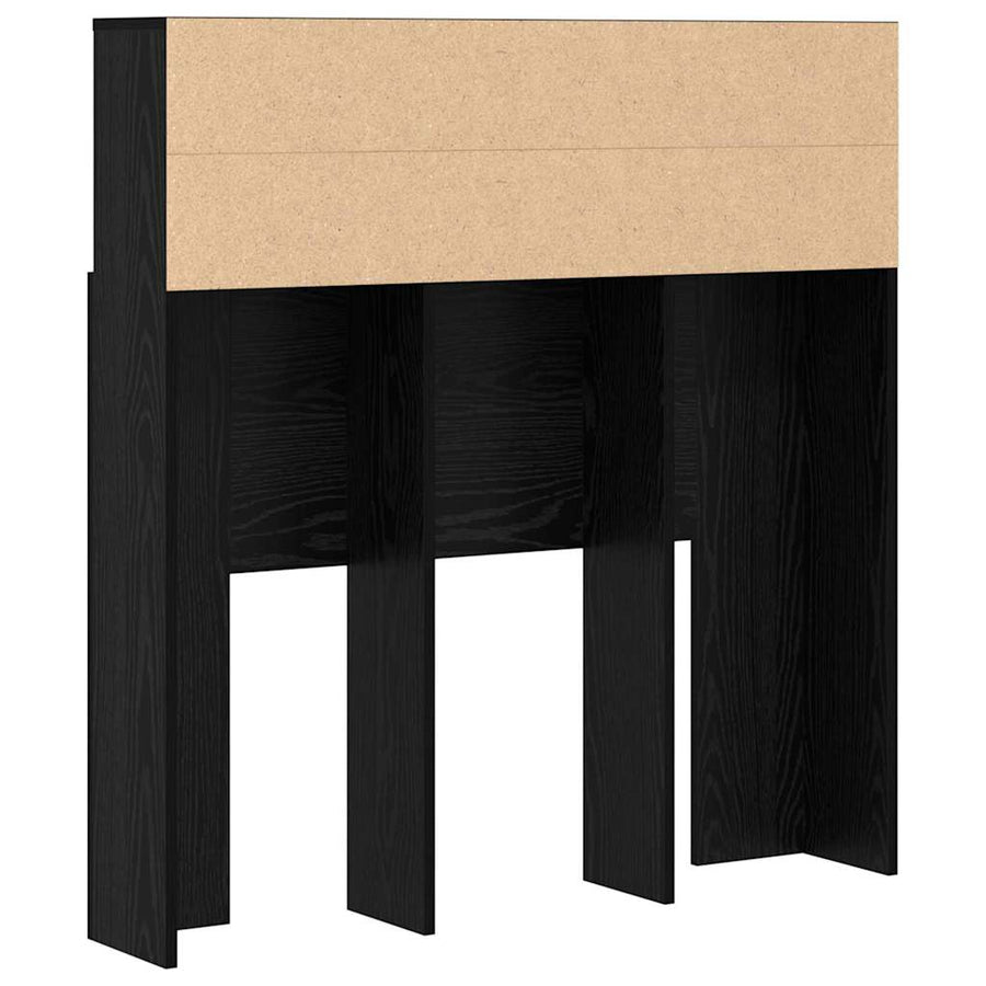 Hoofdeinde kas Zwart eiken 100 x 19 x 103.5 cm Bewerkt hout