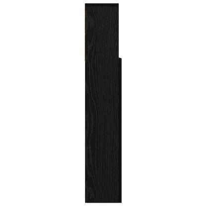 Hoofdeinde kas Zwart eiken 100 x 19 x 103.5 cm Bewerkt hout