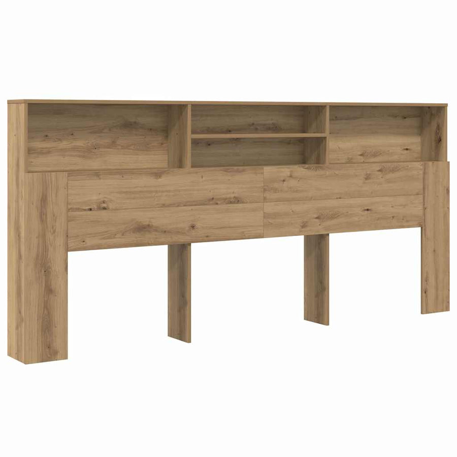 Hoofdeinde kas artisanaal eikenkleurig 220 x 19 x 101,5 cm