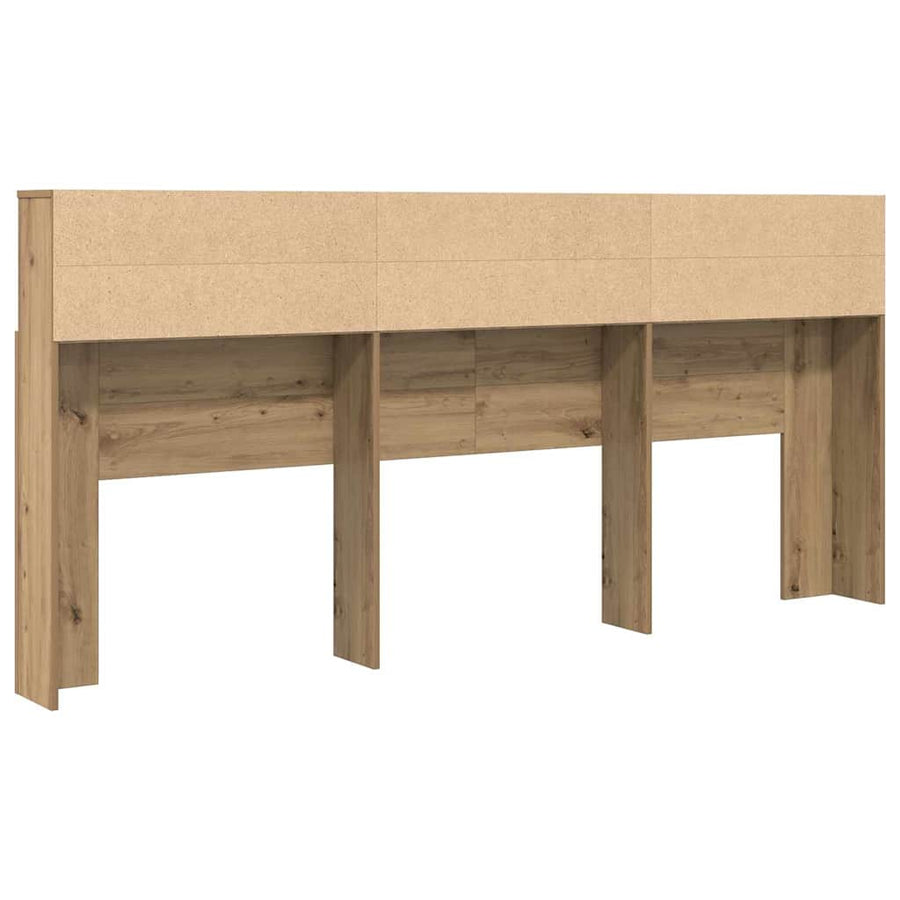 Hoofdeinde kas artisanaal eikenkleurig 220 x 19 x 101,5 cm