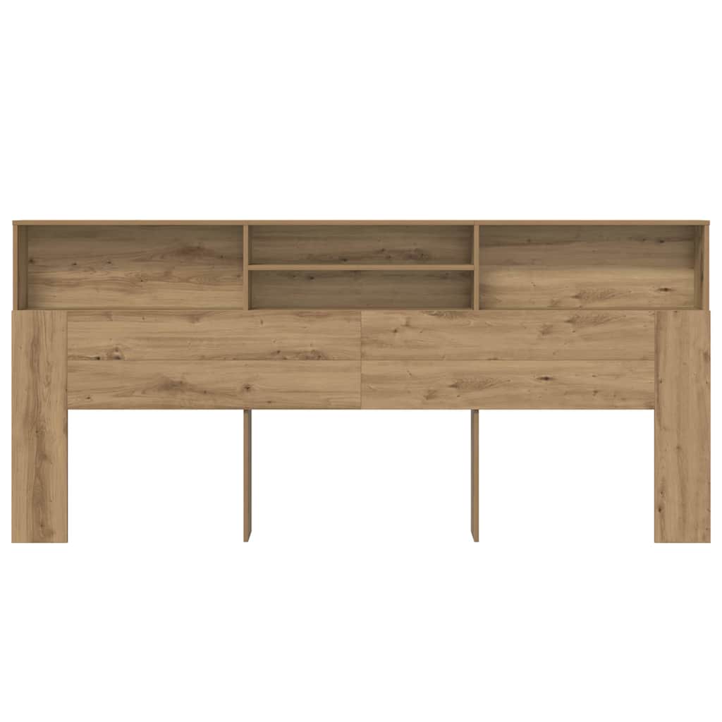 Hoofdeinde kas artisanaal eikenkleurig 220 x 19 x 101,5 cm