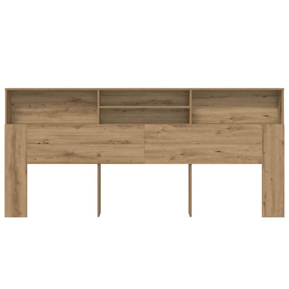 Hoofdeinde kas artisanaal eikenkleurig 220 x 19 x 101,5 cm