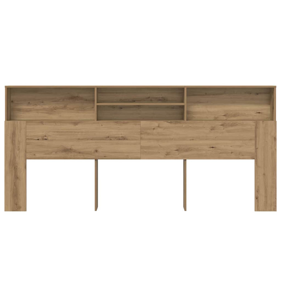 Hoofdeinde kas artisanaal eikenkleurig 220 x 19 x 101,5 cm