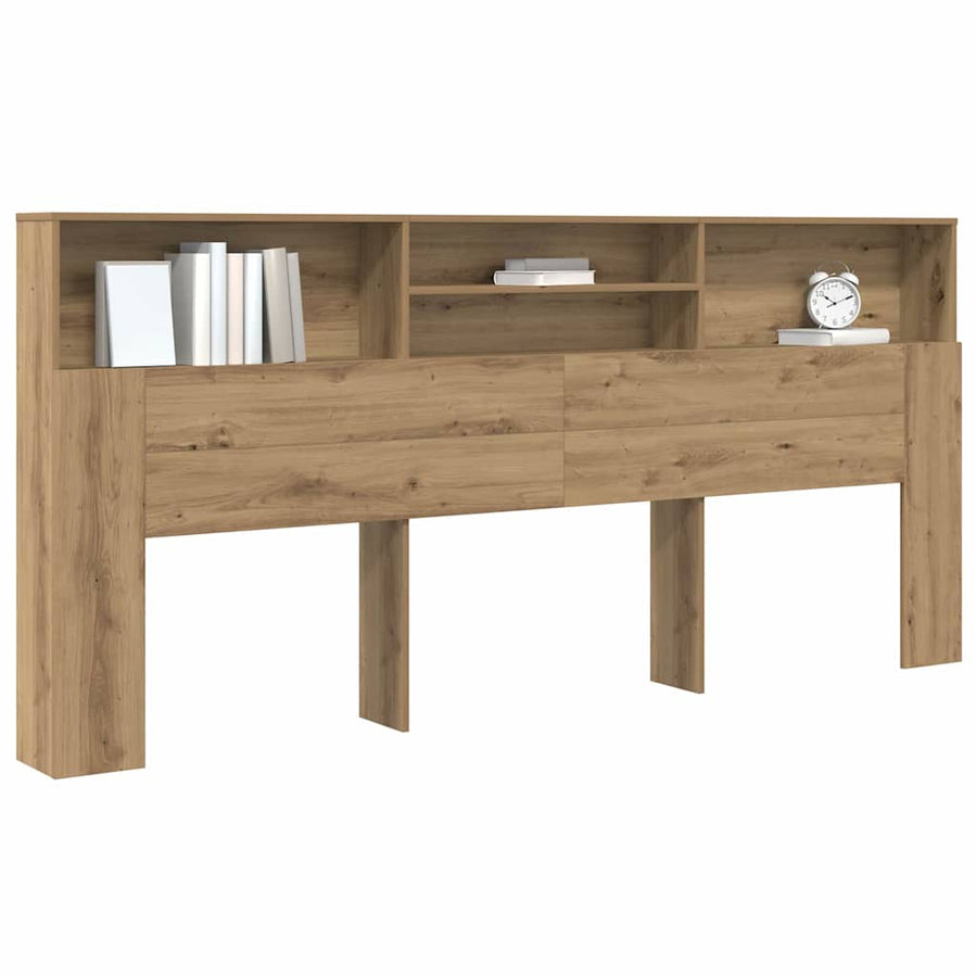 Hoofdeinde kas artisanaal eikenkleurig 220 x 19 x 101,5 cm