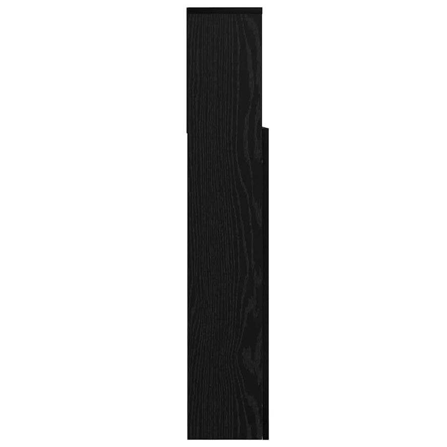 Hoofdeinde kas Zwart eiken 220 x 19 x 101,5 cm Bewerkt hout