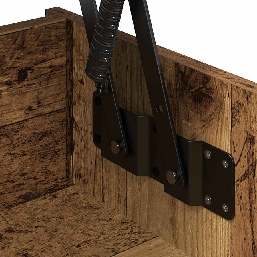 Salontafel met plank met opslag Oud hout 102 x 50 x 52.5 cm Bewerkt hout