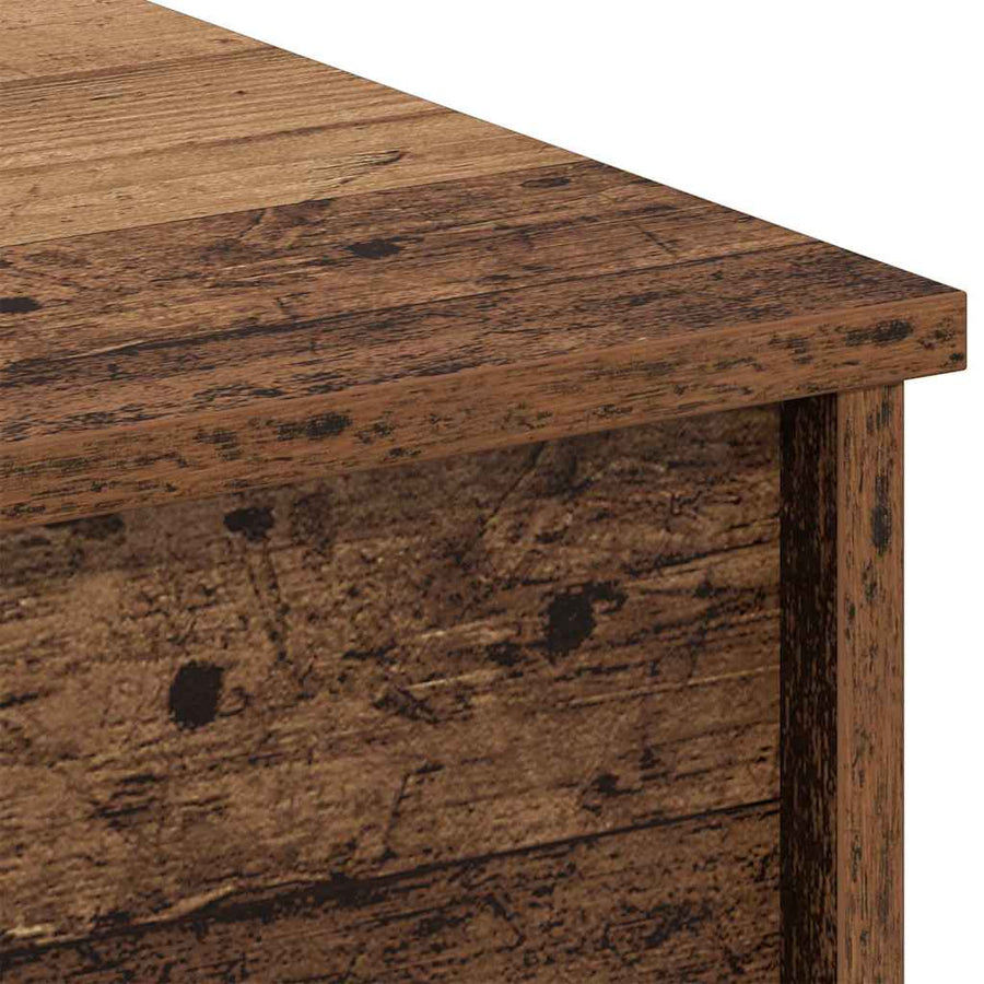 Salontafel met plank met opslag Oud hout 102 x 50 x 52.5 cm Bewerkt hout