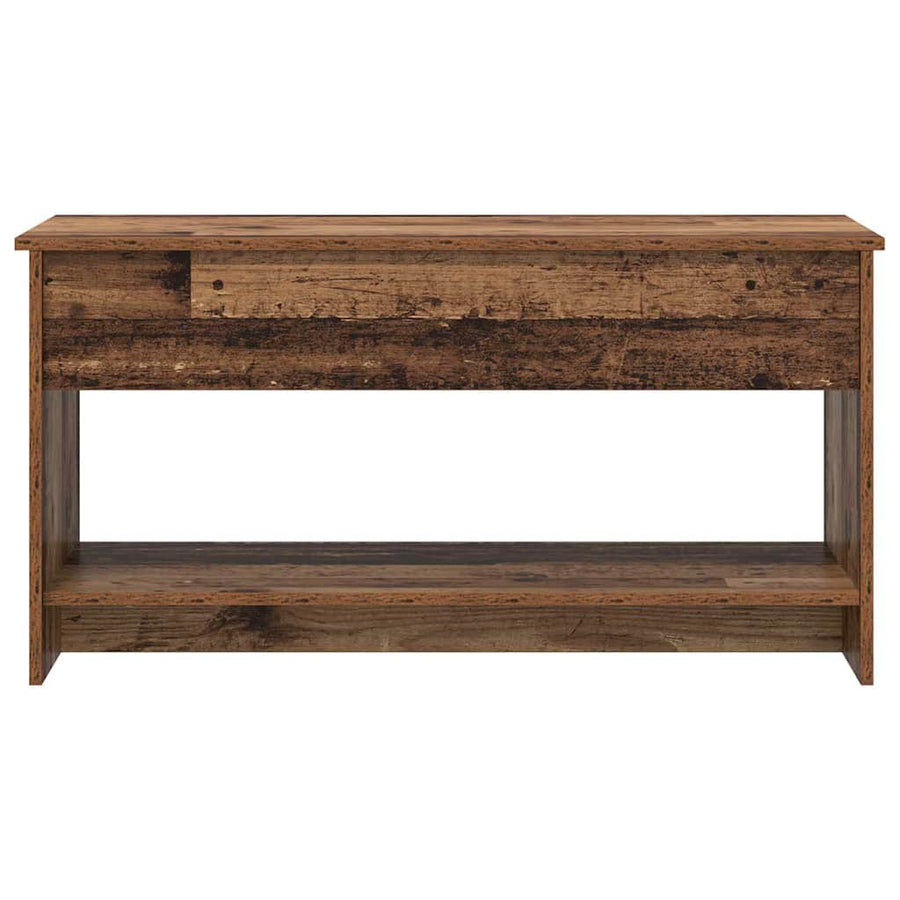 Salontafel met plank met opslag Oud hout 102 x 50 x 52.5 cm Bewerkt hout