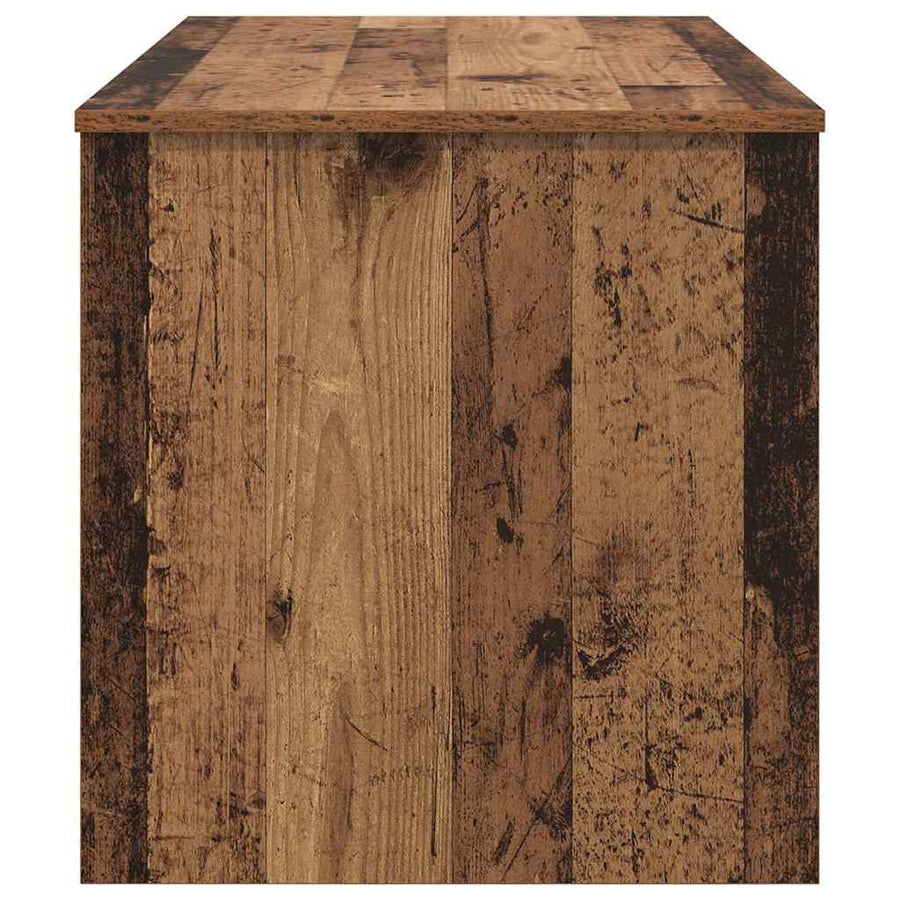 Salontafel met plank met opslag Oud hout 102 x 50 x 52.5 cm Bewerkt hout