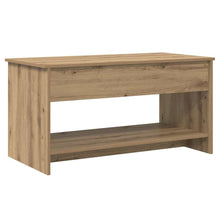 Salontafel met plank artisanaal eikenkleurig 102 x 50 x 52.5 cm