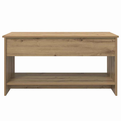Salontafel met plank artisanaal eikenkleurig 102 x 50 x 52.5 cm