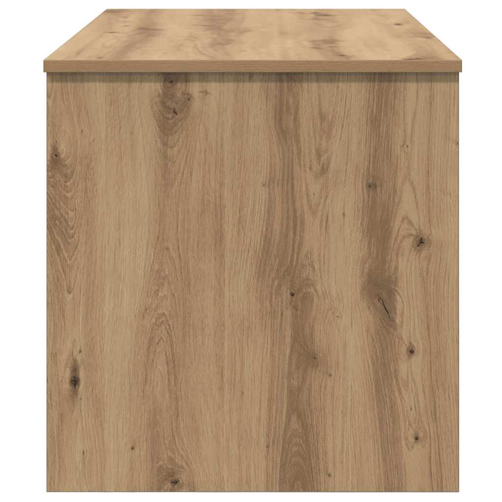 Salontafel met plank artisanaal eikenkleurig 102 x 50 x 52.5 cm