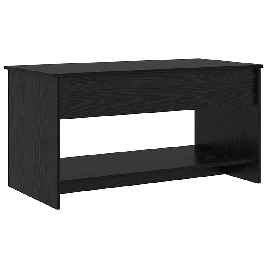 Salontafel Zwart eiken 102 x 50 x 52.5 cm Bewerkt hout