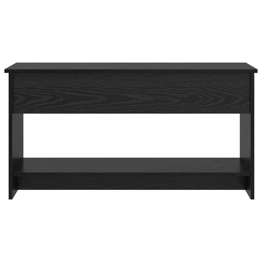 Salontafel Zwart eiken 102 x 50 x 52.5 cm Bewerkt hout