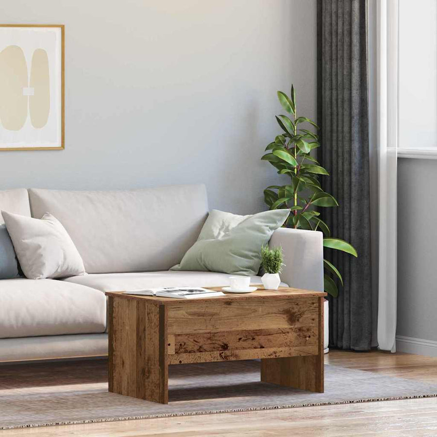 Salontafel Oud hout 80 x 50,5 x 42,5 cm Bewerkt hout