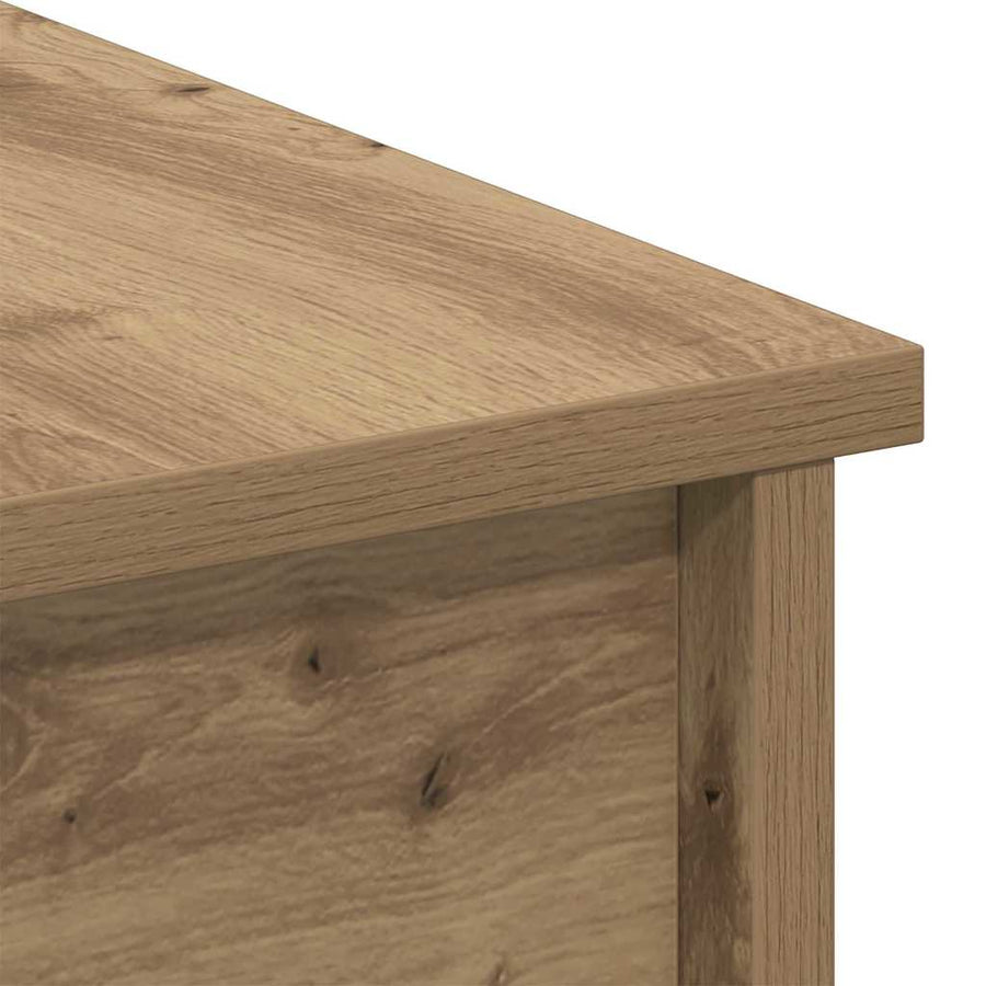 Salontafel artisanaal eikenkleurig 80 x 50,5 x 42,5 cm