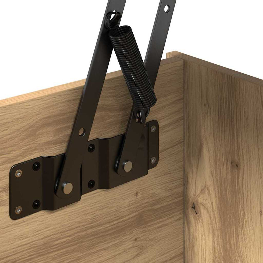 Salontafel artisanaal eikenkleurig 80 x 50,5 x 42,5 cm