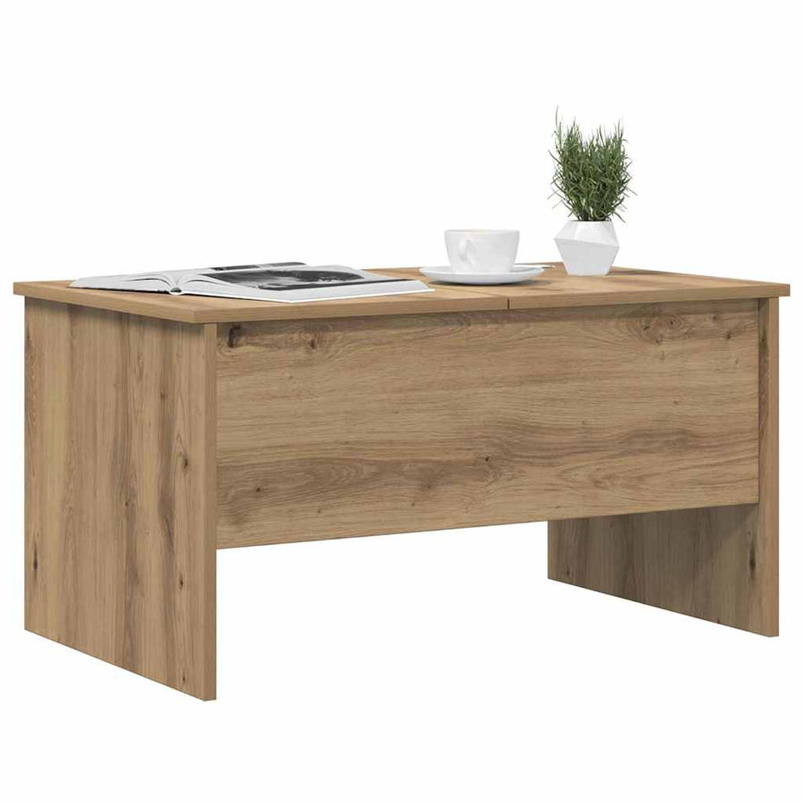 Salontafel artisanaal eikenkleurig 80 x 50,5 x 42,5 cm