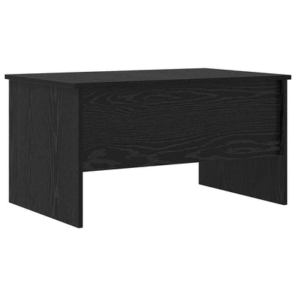 Salontafel Zwart eiken 80 x 50,5 x 42,5 cm Bewerkt hout