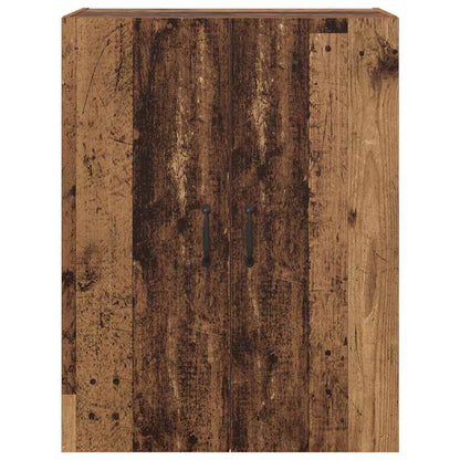 Hangkast met plank Wandgemonteerd met de deur Oud hout 69.5 x 34 x 90 cm Bewerkt hout