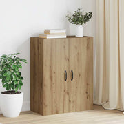 Wandkast 69,5x34x90 cm eiken bewerkt hout