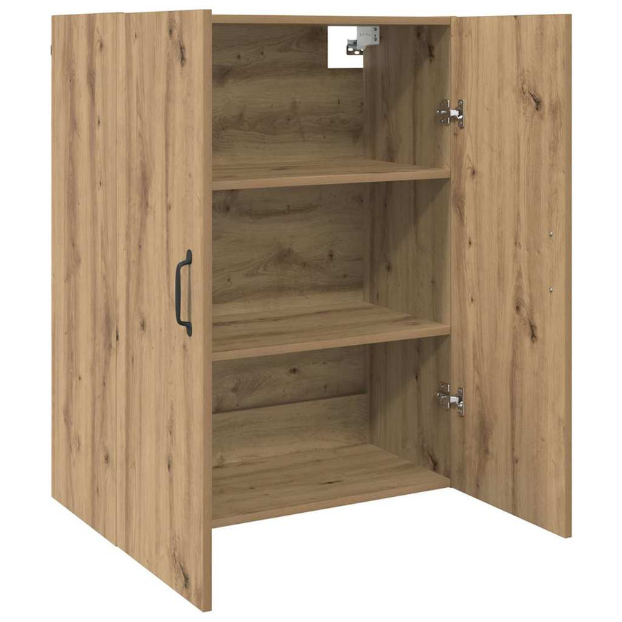 Hangkast artisanaal eikenkleurig 69.5 x 34 x 90 cm Bewerkt hout