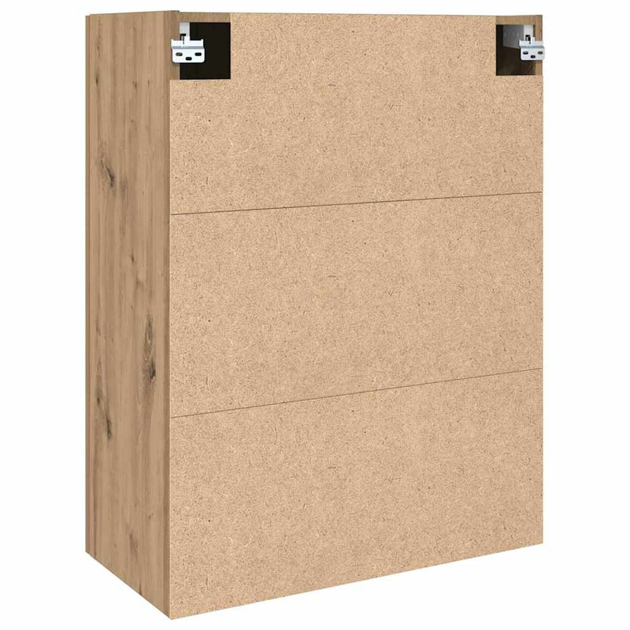 Hangkast artisanaal eikenkleurig 69.5 x 34 x 90 cm Bewerkt hout