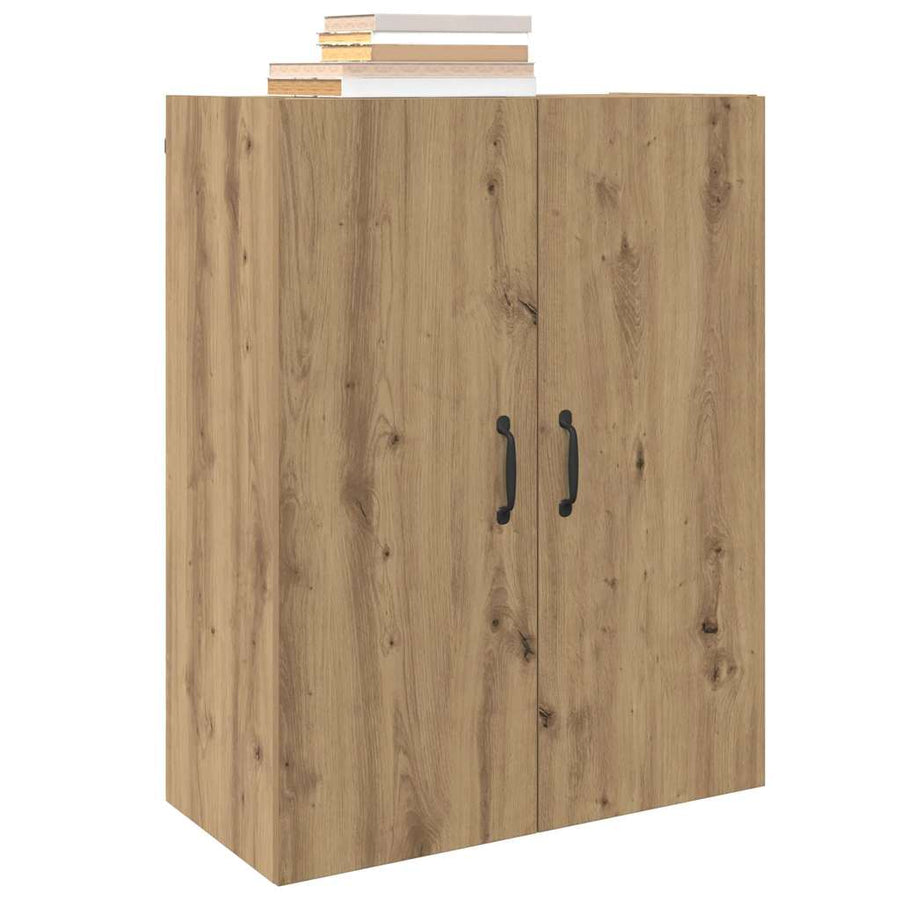 Hangkast artisanaal eikenkleurig 69.5 x 34 x 90 cm Bewerkt hout