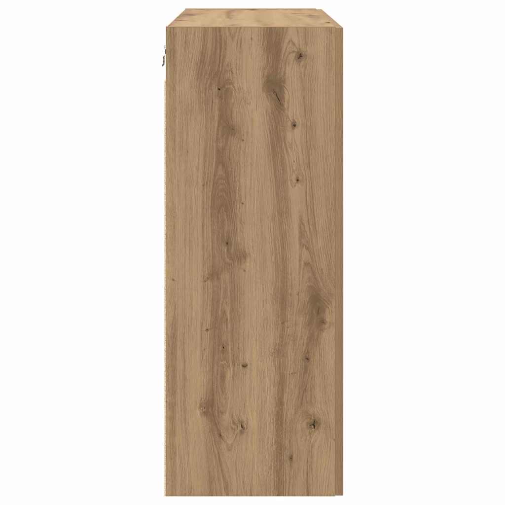 Hangkast artisanaal eikenkleurig 69.5 x 34 x 90 cm Bewerkt hout