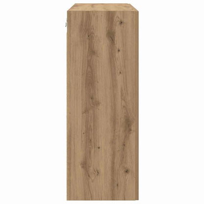Hangkast artisanaal eikenkleurig 69.5 x 34 x 90 cm Bewerkt hout