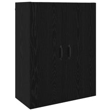 Hangkast met plank Zwart eiken 69.5 x 34 x 90 cm Bewerkt hout