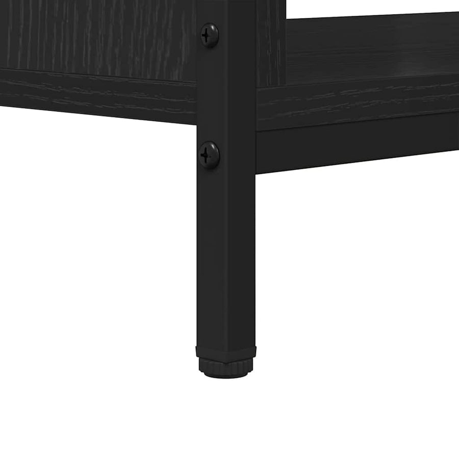 TV-kast Zwart Eiken 100 x 40 x 45 cm Bewerkt hout