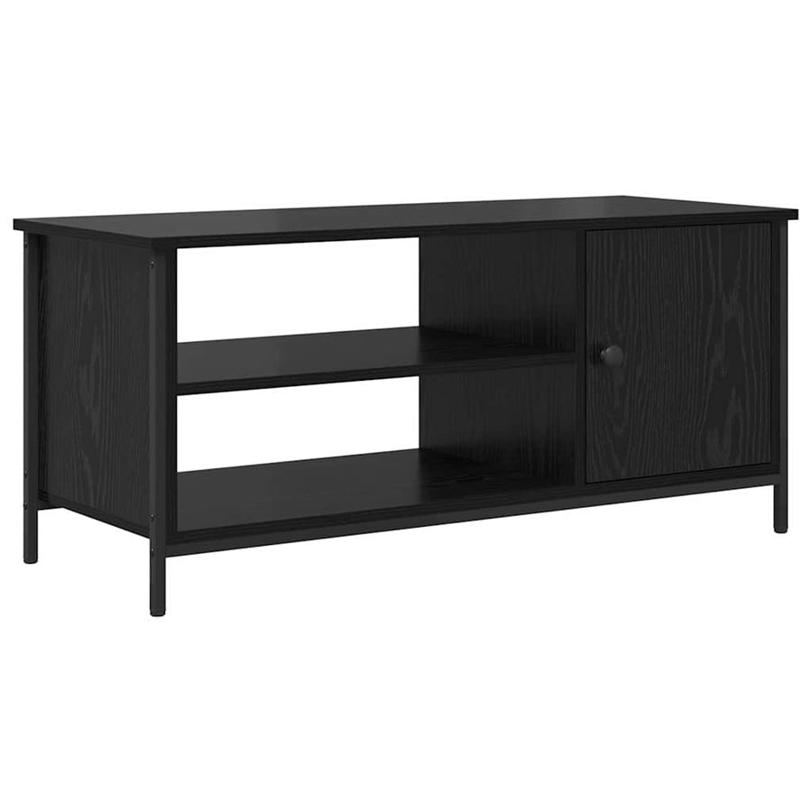 TV-kast Zwart Eiken 100 x 40 x 45 cm Bewerkt hout