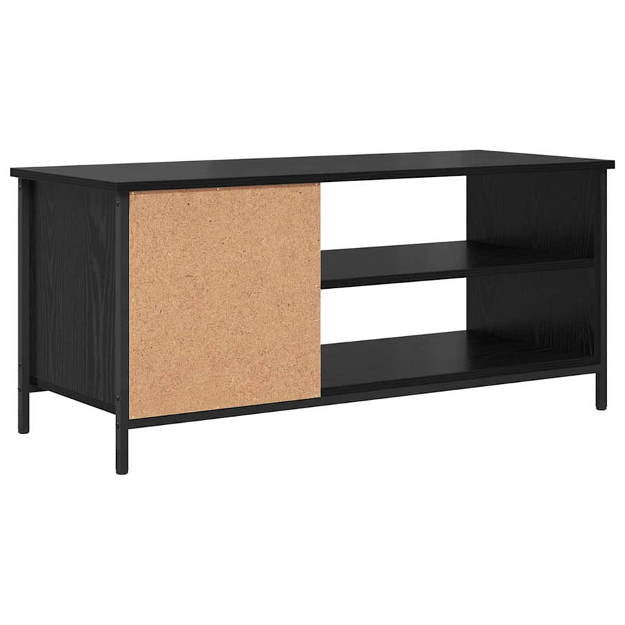 TV-kast Zwart Eiken 100 x 40 x 45 cm Bewerkt hout