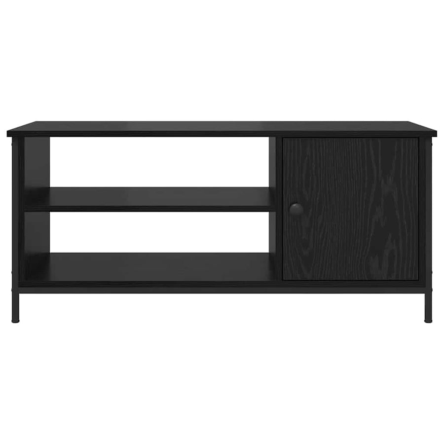 TV-kast Zwart Eiken 100 x 40 x 45 cm Bewerkt hout