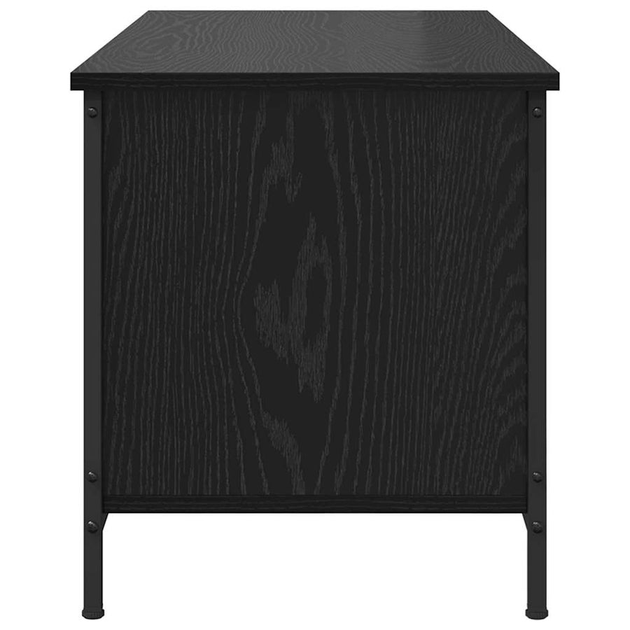 TV-kast Zwart Eiken 100 x 40 x 45 cm Bewerkt hout