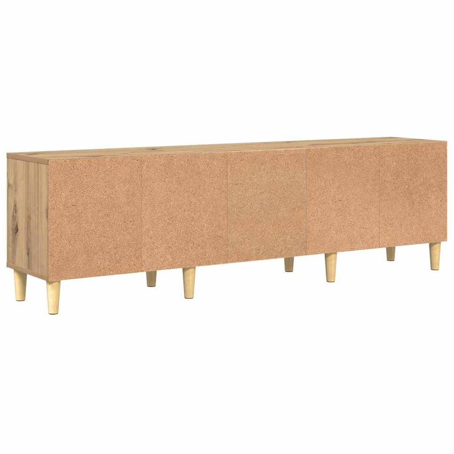 TV-kast artisanaal eikenkleurig 150 x 30 x 45 cm Bewerkt hout