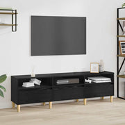 TV-kast 150x30x45 cm zwart eiken bewerkt hout